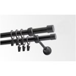 GARNÝŽE-HEBR Garnýž Pullo bílá dvojitá 340 cm – Zboží Mobilmania