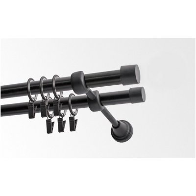 GARNÝŽE-HEBR Garnýž Pullo bílá dvojitá 340 cm – Zboží Mobilmania