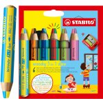 Stabilo woody 3v1 duo dvojfarebná tuha 6 ks sada so strúhadlom – Zbozi.Blesk.cz