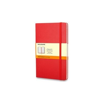 Moleskine zápisník v tvrdých deskách vel. S, 9 × 14 cm, linkovaný, červený – Zboží Mobilmania