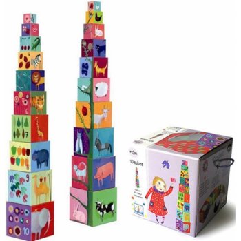 Djeco 10 nature and animal blocks multicolor