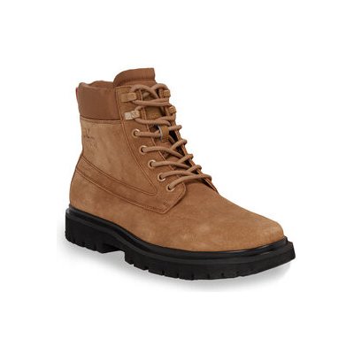 Calvin Klein Jeans kotníková obuv Eva Mid Laceup Boot Suede YM0YM00802 hnědá