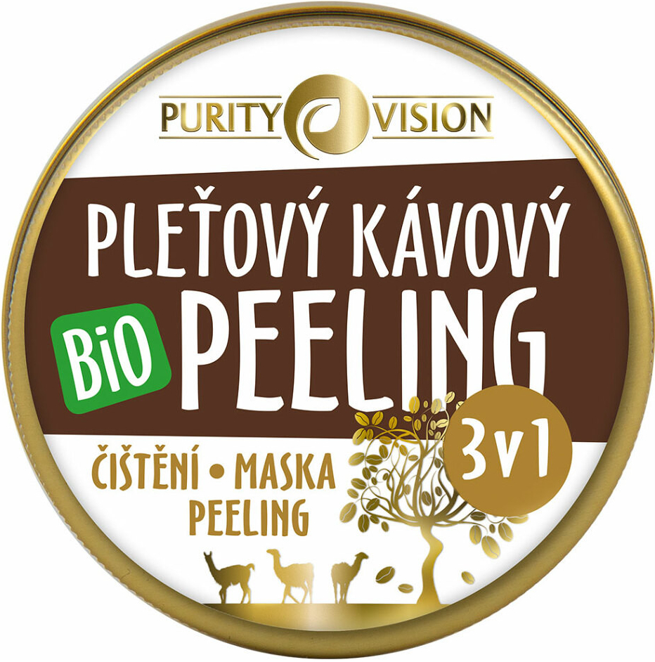 Purity Vision Bio Kávový pleťový peeling 3v1 70 ml