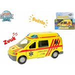 Mikro Ambulance kovová na zpětný chod na baterie se světlem a zvukem – Hledejceny.cz