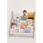 Vingo Otevřená montessori knihovna pro děti od 1 roku (bílá), 83x90 cm – Sleviste.cz