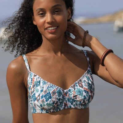 Plavková vyztužená podprsenka s kosticemi Tanza režná smaragdová – Hledejceny.cz