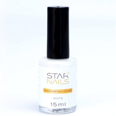 Stamping nail polish lak na razítkování white 15 ml – Zboží Dáma