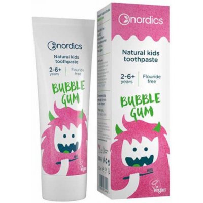 Nordics Dětská přírodní Zubní pasta Bubble Gum 50 ml