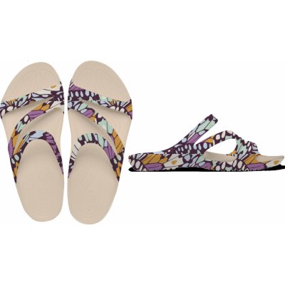 Crocs Kadee II Graphic Sandal Winter White/Multi – Zboží Mobilmania