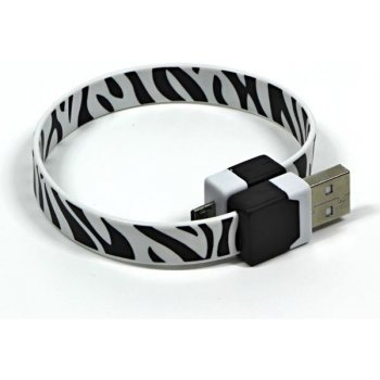 Logo KUAMXJS03KQL USB (2.0), USB A M- USB micro M, 0,25m, černo-bílý