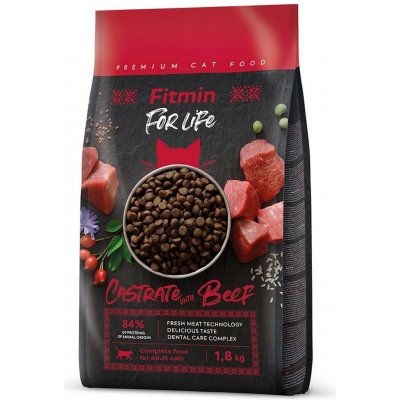 Fitmin For Life Cat Castrate Beef 1,8 kg – Zboží Mobilmania