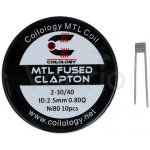 Coilology předmotané spirálky MTL Fused Clapton Ni80 0.8ohm – Zboží Mobilmania