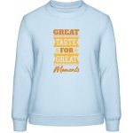 AWDis Sweat mikina Design Great Taste for Great Moments Nebeská modrá – Hledejceny.cz