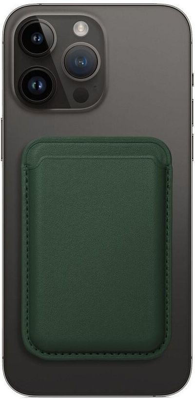 Case4Mobile PU Peněženka s MagSafe, tmavě zelené PT1103
