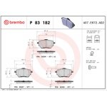 Sada brzdových destiček, kotoučová brzda BREMBO P 83 182 – Hledejceny.cz