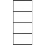 zahrada-XL Posuvné dveře mléčné ESG sklo a hliník 90 x 205 cm černé – Hledejceny.cz
