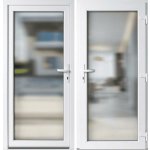 OknaDvereNaMiru.cz Vchodové dveře 3-3 sklo crepi bílá / bílá pravé otevírání ven 110 x 210 cm – Hledejceny.cz