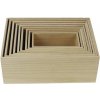Úložný box Morex Bedýnka dřevěná sada 9ks D1869