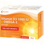 Noventis Vitamín D3 1000 IU + OMEGA-3 200 mg 60 kapslí – Hledejceny.cz