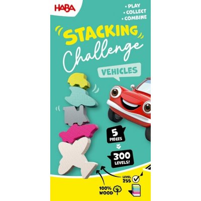 Haba Dynamická zábavná hra Stacking Challenge Doprava 5 figurek 300 zadání – Zboží Živě