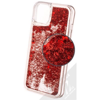 Pouzdro 1Mcz Liquid Heart Sparkle s přesépacím efektem třpytek Apple iPhone 13 červené – Zbozi.Blesk.cz