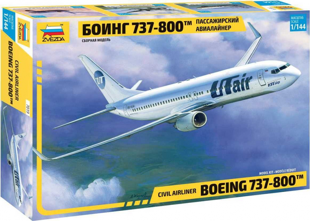 Zvezda Model Kit letadlo 7019 Boeing 737 800 1:144