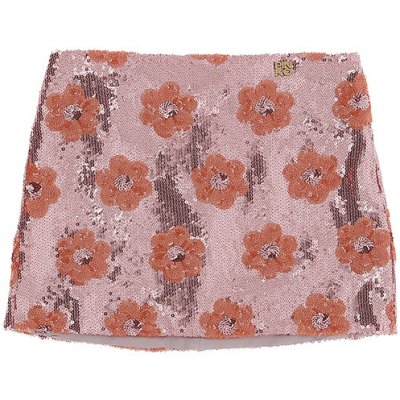 Pinko Up sukně s flitry Flower red – Hledejceny.cz