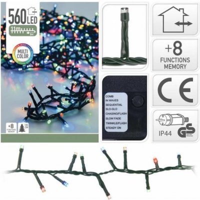 Vánoční osvětlení 560 LED barevné s funkcemi 11 m pro stromek 180 cm venkovní venkovní – Hledejceny.cz