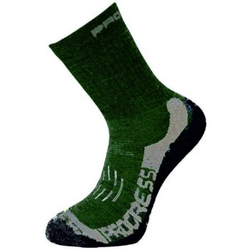 Progress ponožky XTR 8MR X-Treme Merino zelená/šedá
