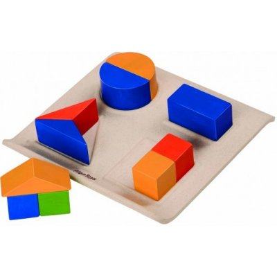 Plan toys skládání zlomkových tvarů