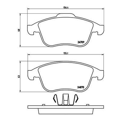Sada brzdových destiček, kotoučová brzda BREMBO P 68 045 – Hledejceny.cz