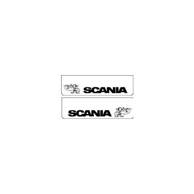 Zástěrka SCANIA - 60x18cm hladká - bílá + griffin - sada 2 ks Bílá, červené písmo – Sleviste.cz