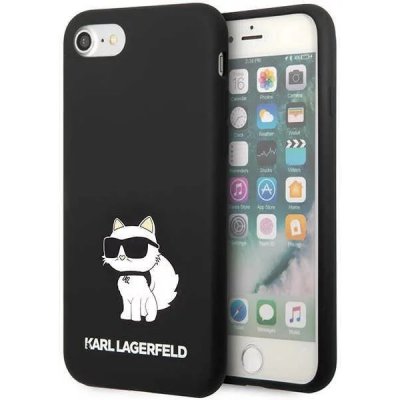 Pouzdro Karl Lagerfeld iPhone 7 / 8 / SE 2020 / 2022 Silicone Choupette černé – Zboží Mobilmania