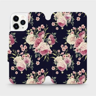 Pouzdro Mobiwear parádní flip Apple iPhone 11 Pro - V068P Růžičky