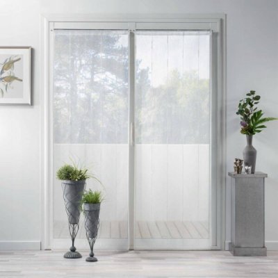 Douceur d`Interieur Interiérové závěsy LINAHE, minimalistické, žinylková příze, 70 x 200 cm, 2 kusy – Hledejceny.cz