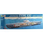 Revell Plastic modelKit ponorka 05078 Deutsches U-Boot Typ XXI mit Interieur 1:144 – Zboží Mobilmania