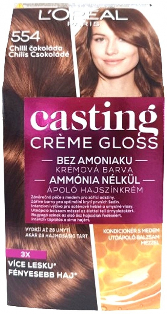 L\'Oréal Casting Creme Gloss 554 chilli čokoláda barva na vlasy