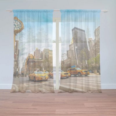 Sablio Záclony Žluté taxiky 2: 2ks 150x250cm – Zboží Mobilmania