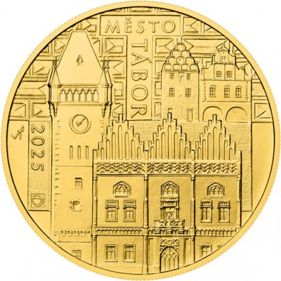 Česká mincovna Zlatá mince 5000 Kč 2025 Tábor stand 1/2 oz – Zboží Dáma