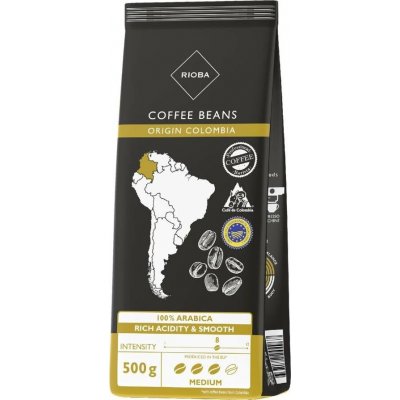 Rioba Columbia 100% Arabica zrnková 0,5 kg – Hledejceny.cz