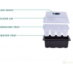 VF Mini Propagator na 12 rostlin 18.5x14.5x11 cm