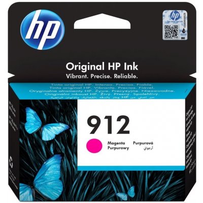 HP 912 originální inkoustová kazeta purpurová 3YL78AE