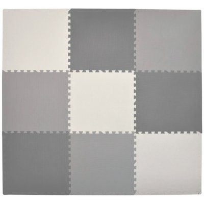 Divio Pěnový koberec Maxi 9 ks 180x180x1 cm světle šedo-bílo-tmavě-šedý – Zbozi.Blesk.cz