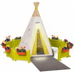 Smoby Stan přírodní Indoor&Outdoor Teepee Evolutive nastavitelný s kulatou zahrádkou a osvětlením od 24 měs – Hledejceny.cz