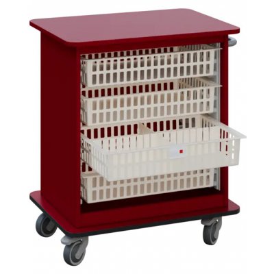 DEXTER 22 ABS vozík boxový, otevřený, 880x750x520 mm, burgundská – Hledejceny.cz
