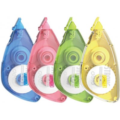 DELI Korekční strojek 5 mm x 8 m mix barev – Zboží Mobilmania