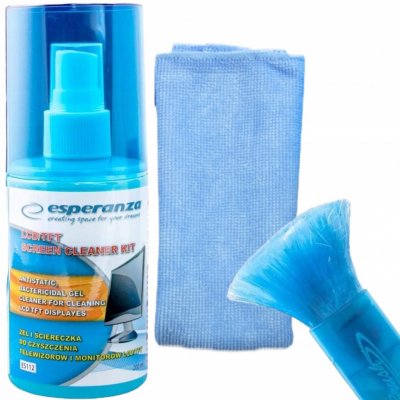 Esperanza ES112 čistící sada na LCD TFT čistící gel hadřík antistatický kartáč 200 ml (ARCESPCZY0001) – Zboží Dáma