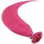 60cm keratinové vlasy pravé lidské k prodloužení 0,5g/pr. růžová – Zboží Mobilmania