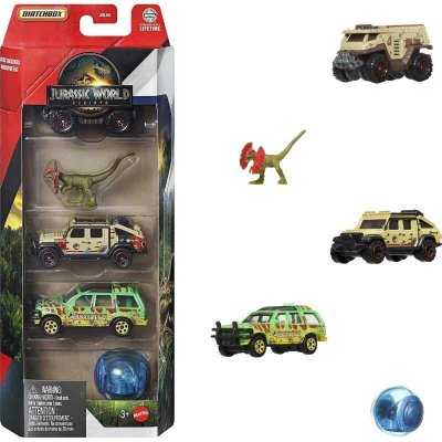 Matchbox Mattel™ Jurský svět 4 ks angličák a dinosaurus ASST – Zboží Dáma