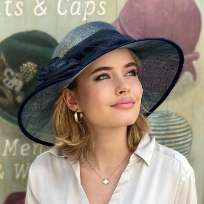 Krumlovanka dámský slavnostní klobouk C-049 černo-modrý – Hledejceny.cz